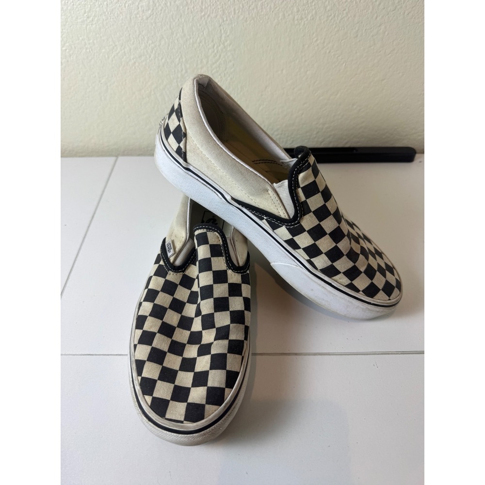 Vans Checkerboard Slip On Shoes Women 8 Canvas Skate Sneakers‎ Minimalist